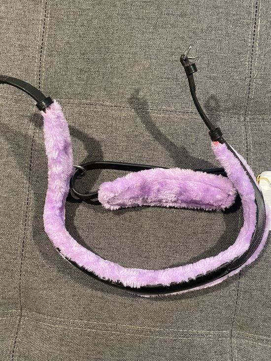 Other - Purple Fuzzy Ergonomic Noseband Full Size Black Horse